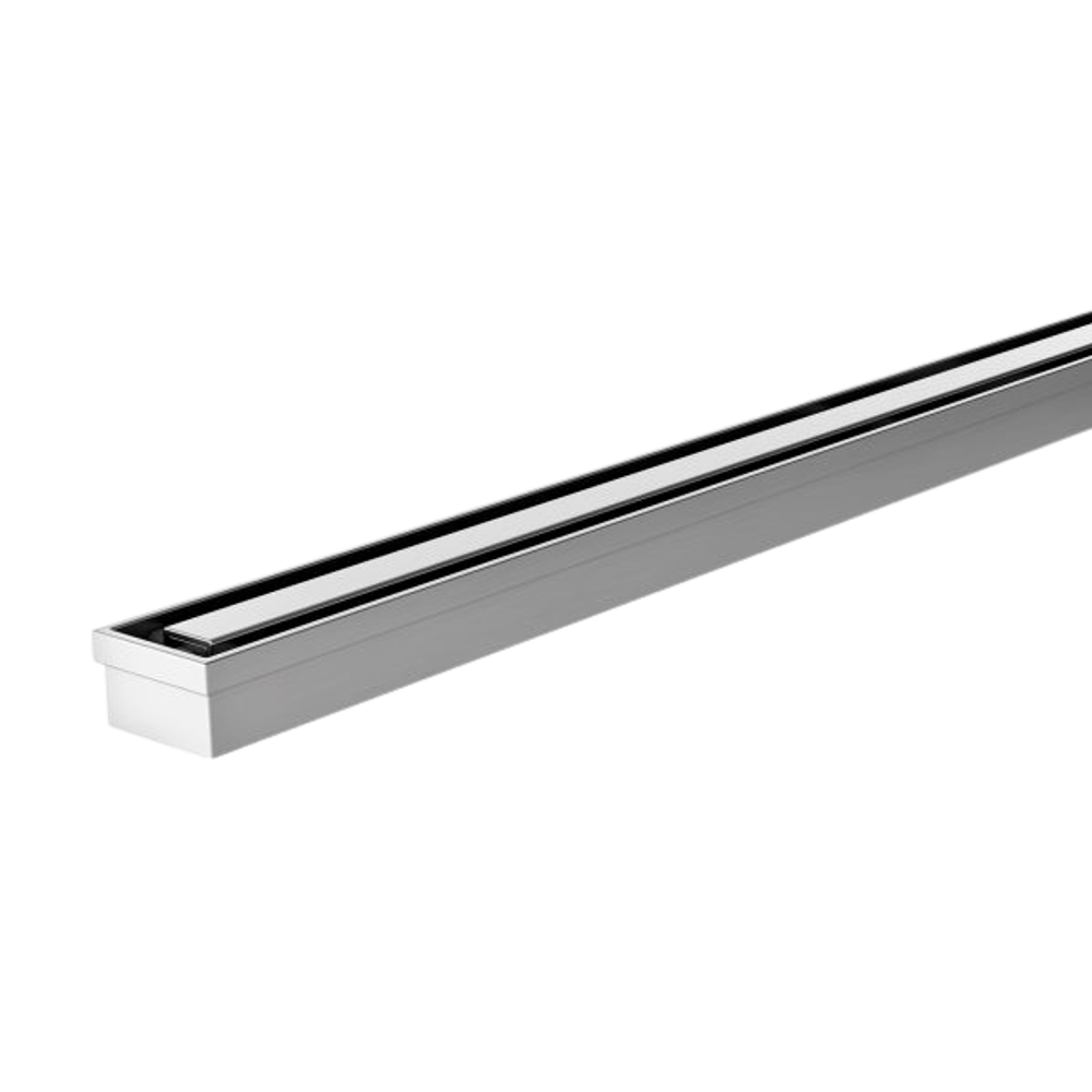 Phoenix Flat Slimline Channel Drain 30x600mm Outlet 65mm   Stainless Steel