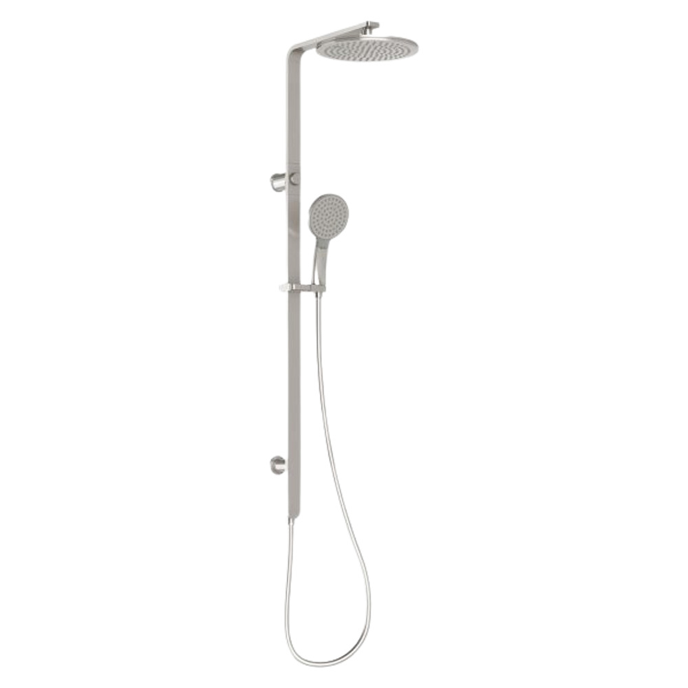 NX Quil Twin Shower Brushed Nickel