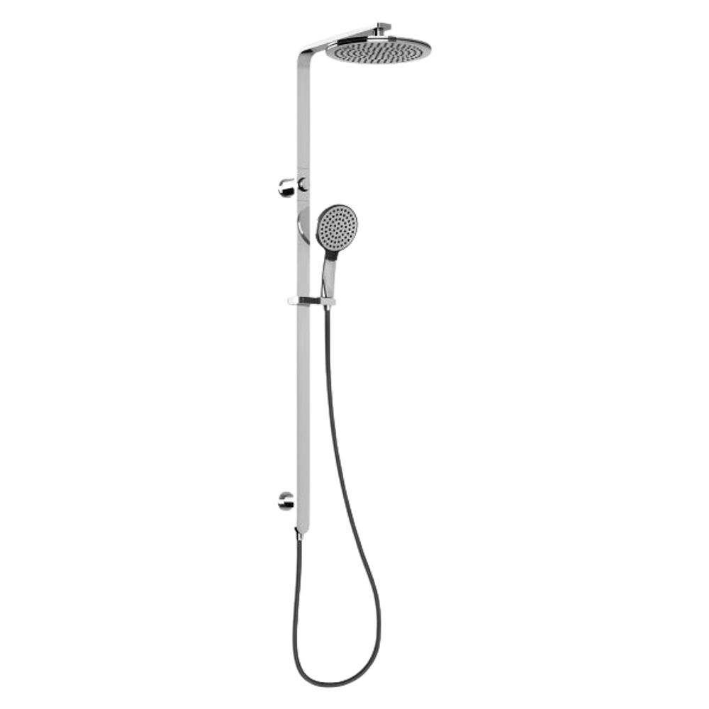 NX Quil Twin Shower Chrome Black