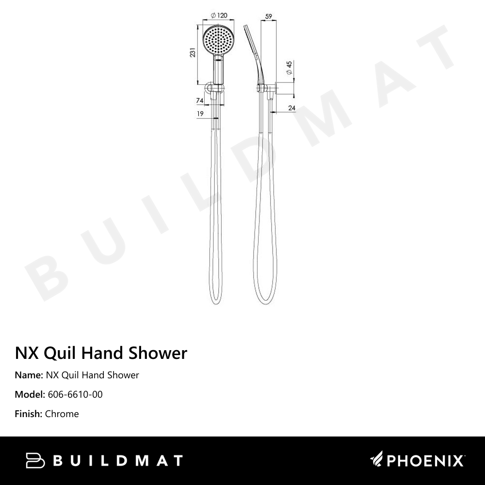 NX Quil Hand Shower Chrome