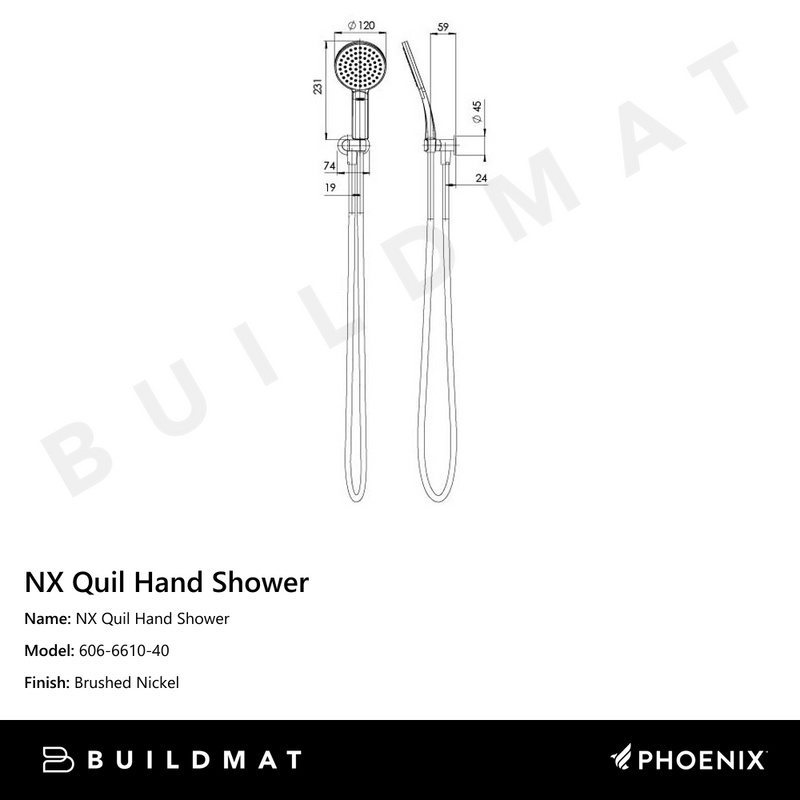 NX Quil Hand Shower Brushed Nickel