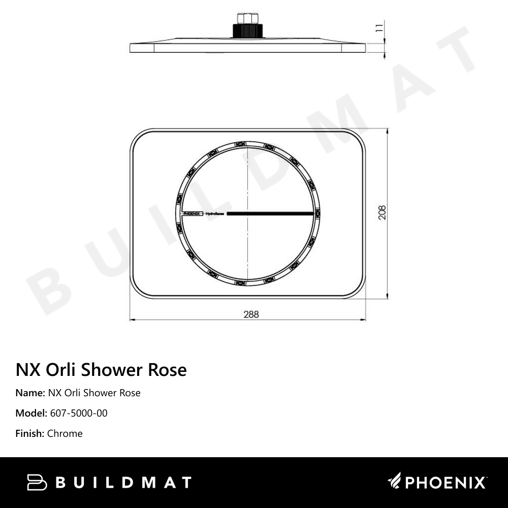 NX Orli Shower Rose Chrome