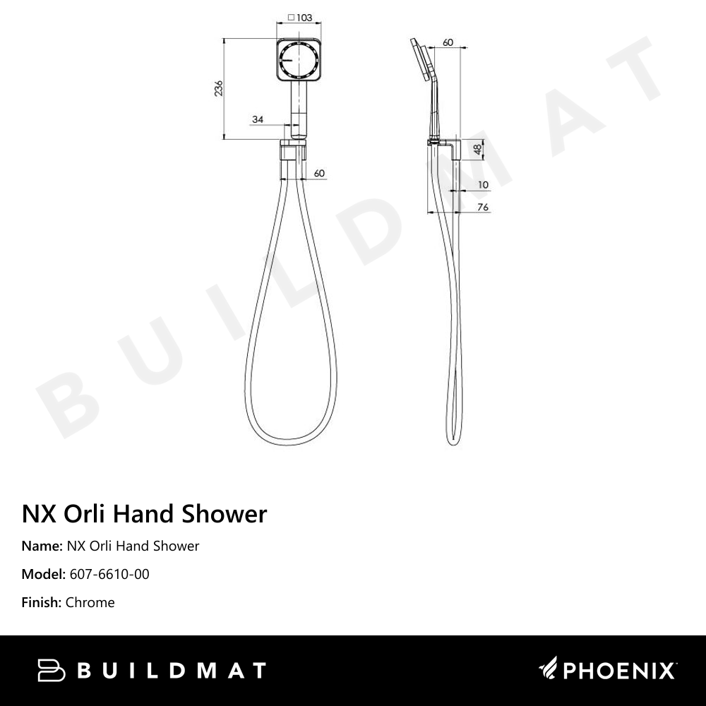 NX Orli Hand Shower Chrome