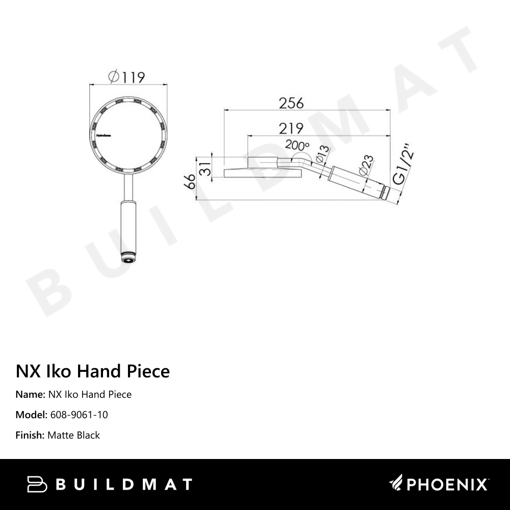 NX Iko Hand Piece  Matte Black