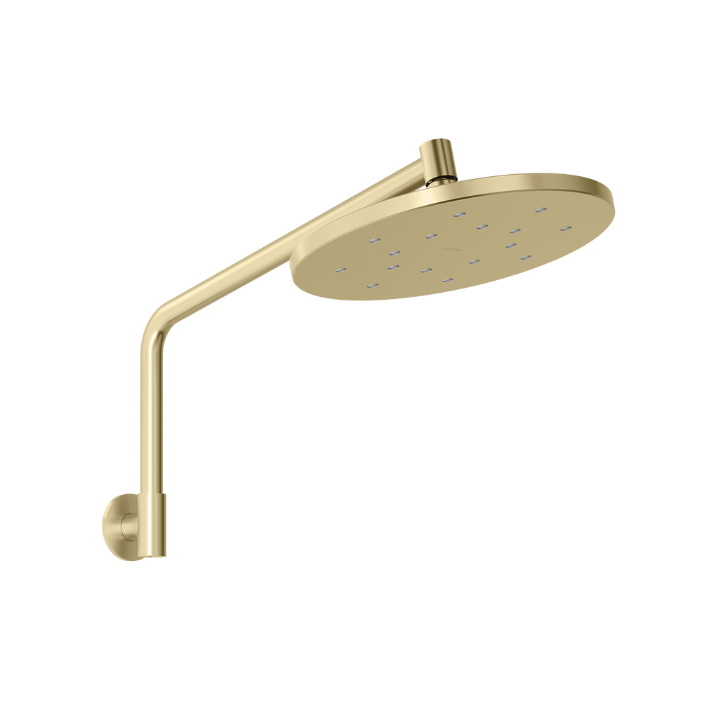 Ormond High-Rise Shower Arm & Rose Brushed Gold