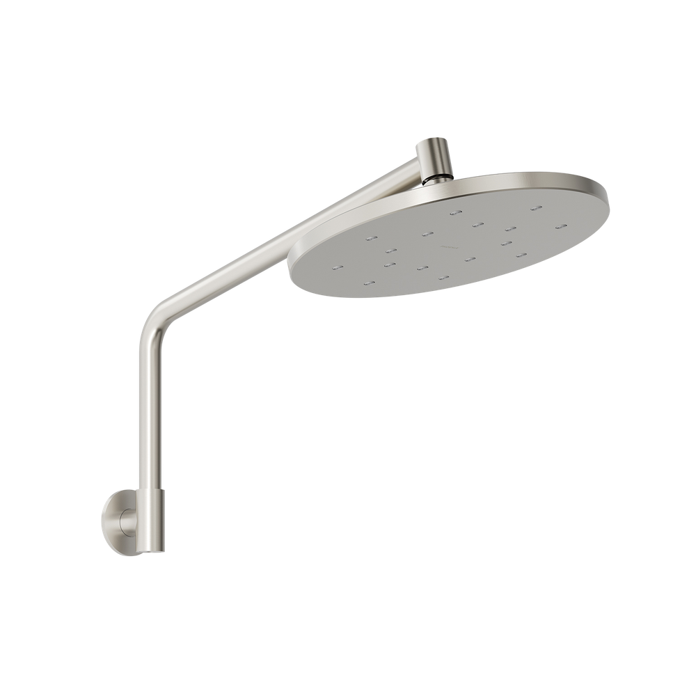 Ormond High-Rise Shower Arm & Rose Brushed Nickel