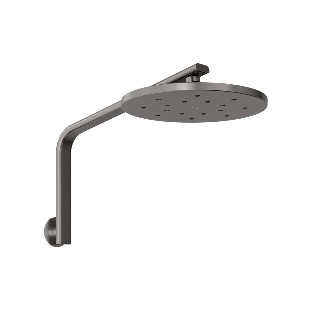 Oxley High-Rise Shower Arm & Rose  Brushed Carbon