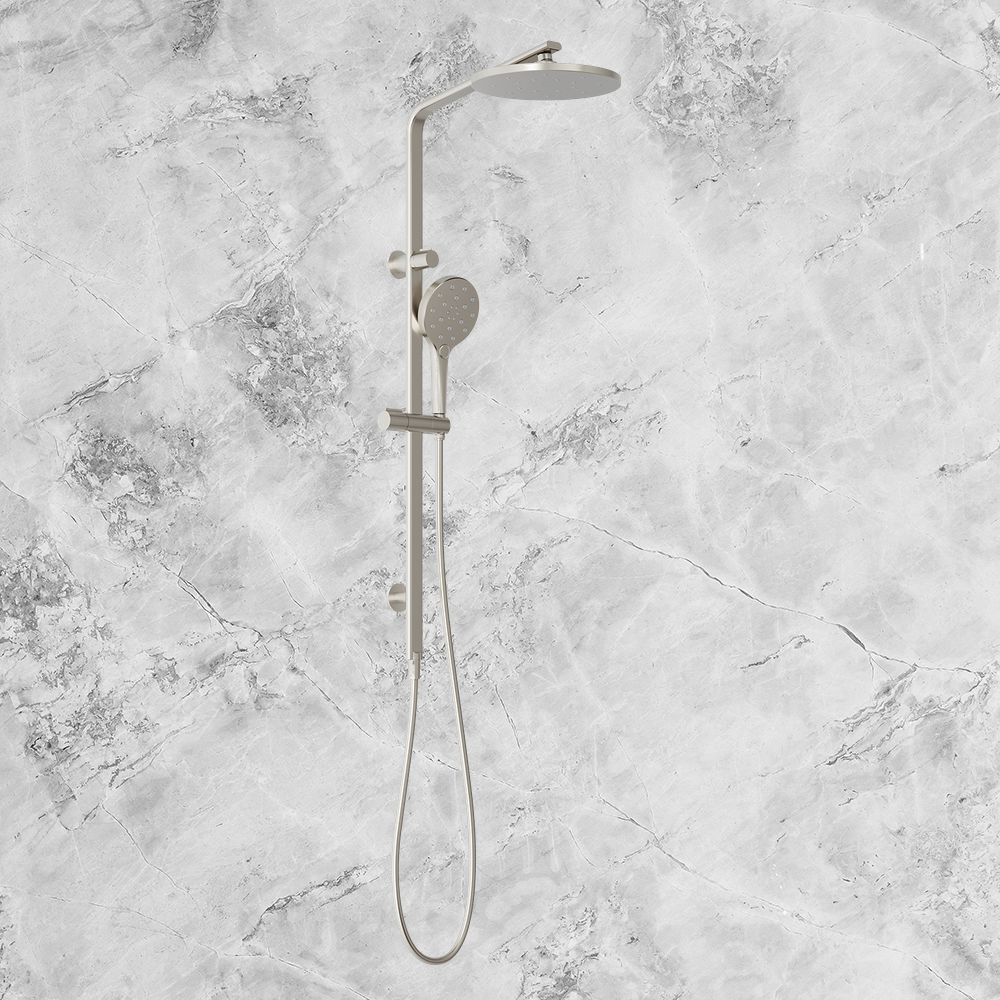 Oxley Twin Shower Brushed Nickel