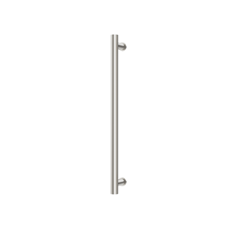 Phoenix Heated Towel Rail Round 600mm Brushed Nickel