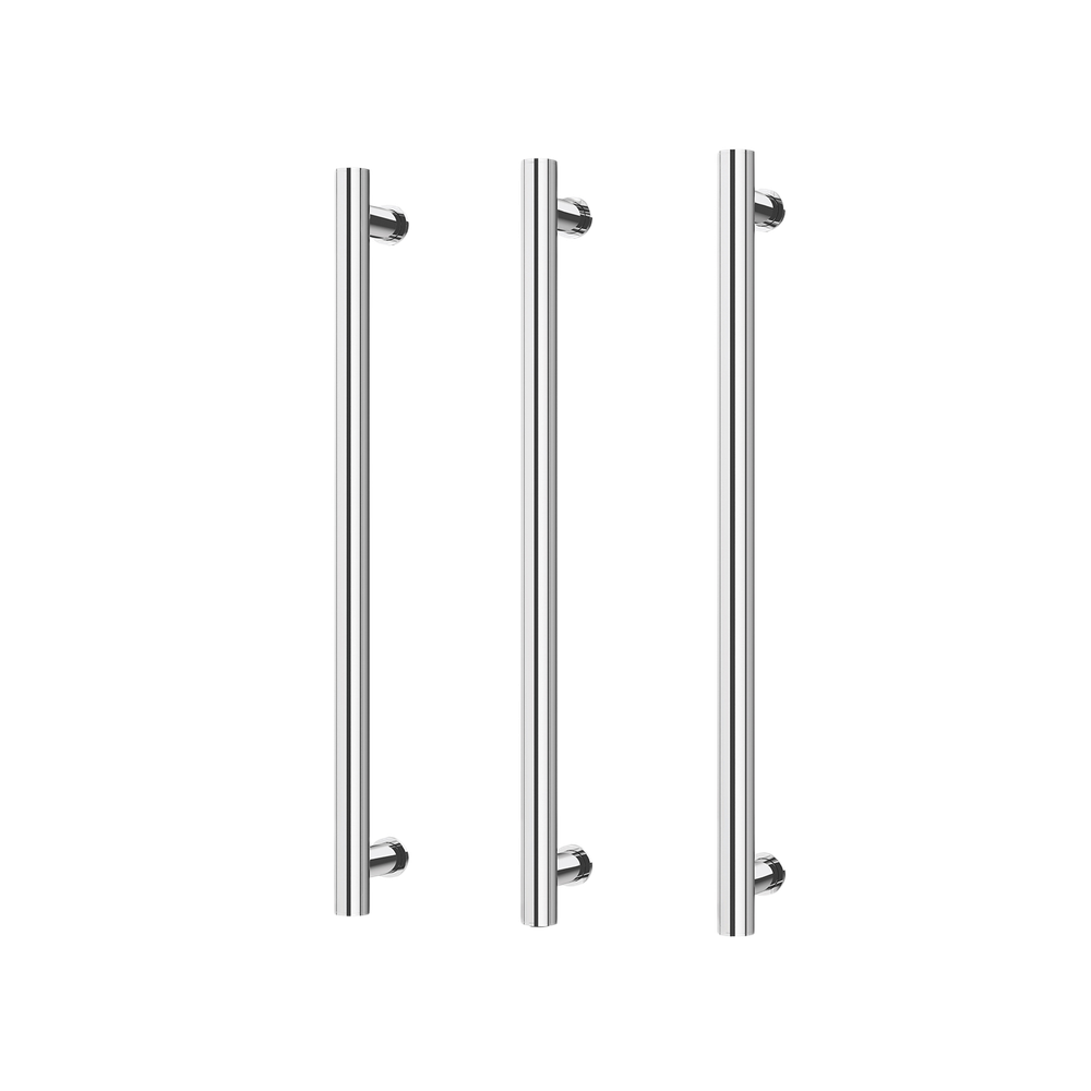 Phoenix Heated Triple Towel Rail Round 600mm Chrome