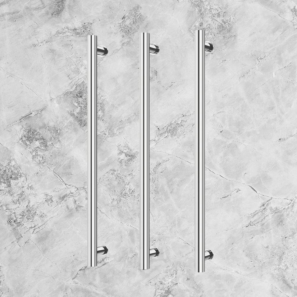 Phoenix Heated Triple Towel Rail Round 800mm Chrome