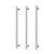 Phoenix Heated Triple Towel Rail Round 800mm Chrome