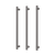 Phoenix Heated Triple Towel Rail Round 800mm Brushed Carbon