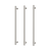 Phoenix Heated Triple Towel Rail Round 800mm Brushed Nickel