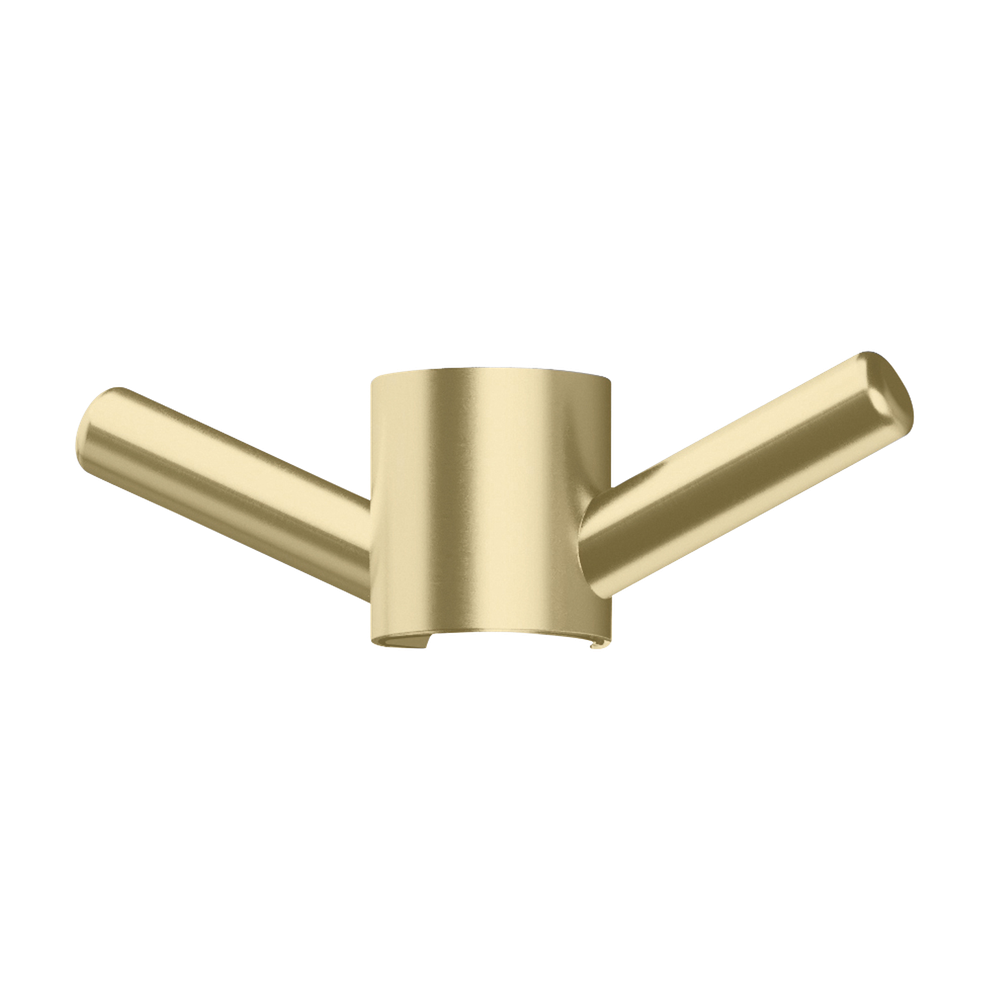 Phoenix Vertical Rail Hook Round Brushed Gold