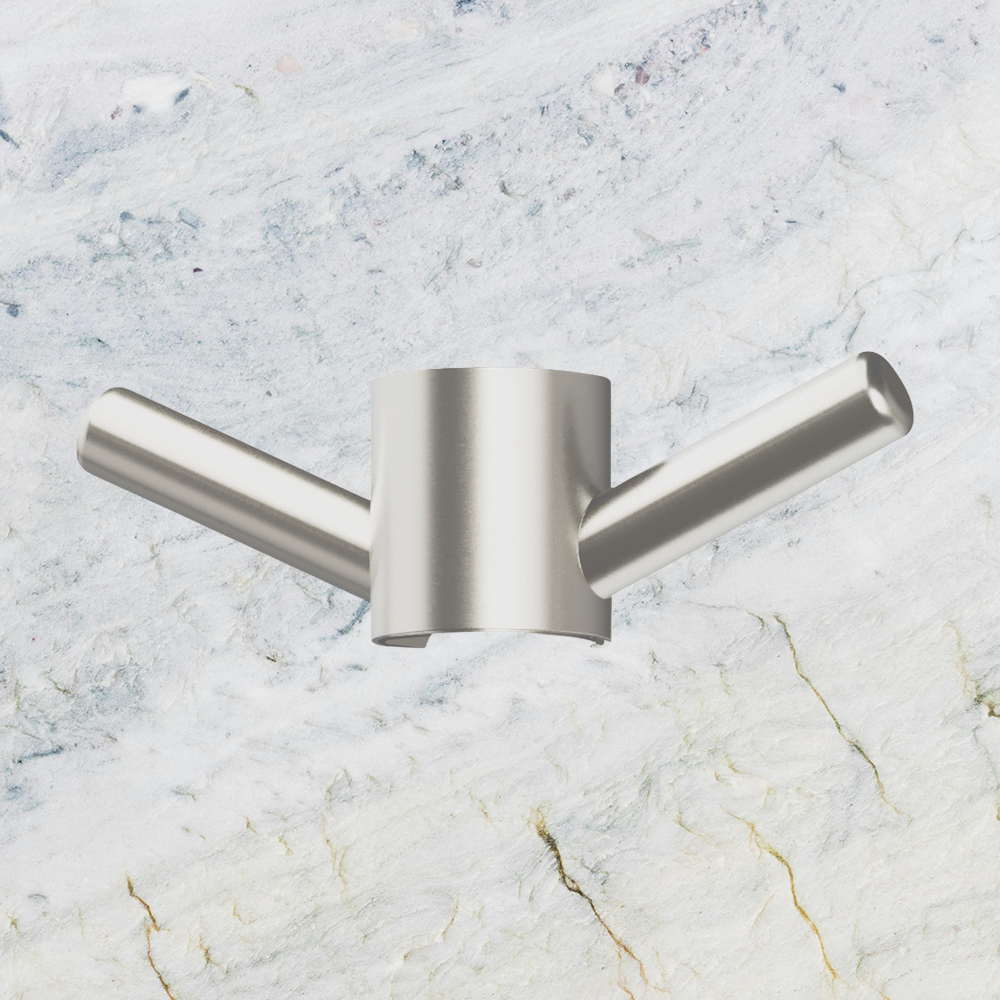 Phoenix Vertical Rail Hook Round Brushed Nickel