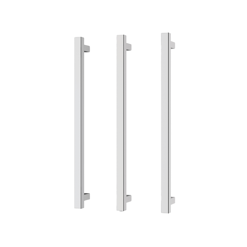 Phoenix Heated Triple Towel Rail Square 600mm Chrome