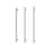 Phoenix Heated Triple Towel Rail Square 600mm Chrome