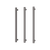 Phoenix Heated Triple Towel Rail Square 600mm Brushed Carbon