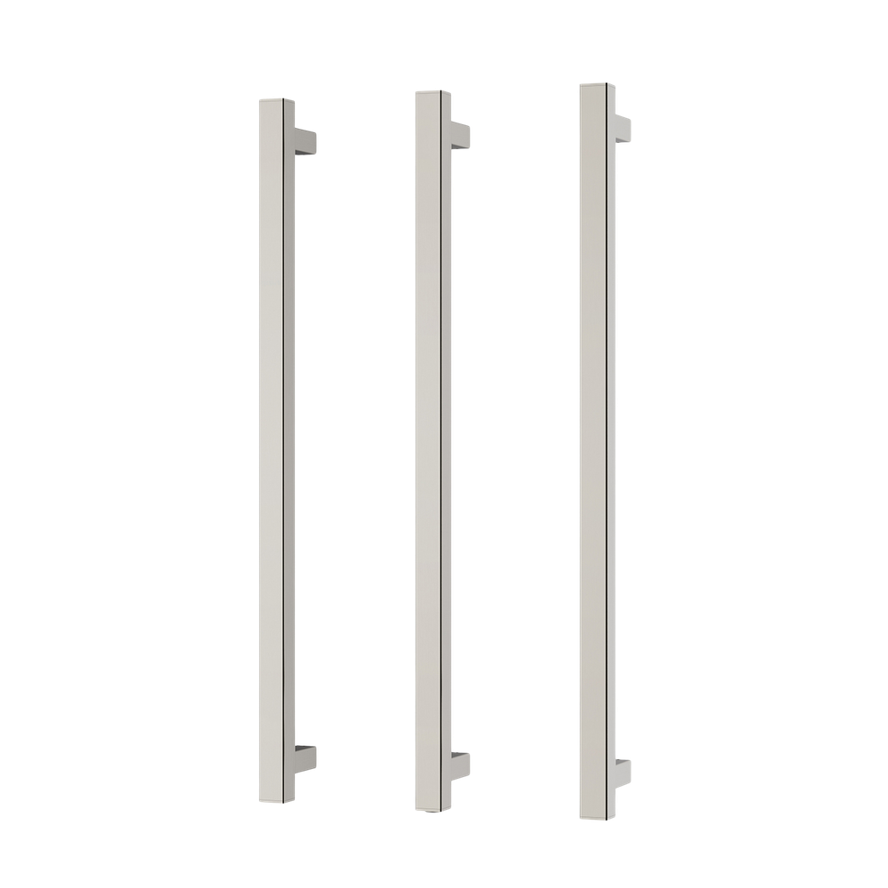 Phoenix Heated Triple Towel Rail Square 800mm Brushed Nickel