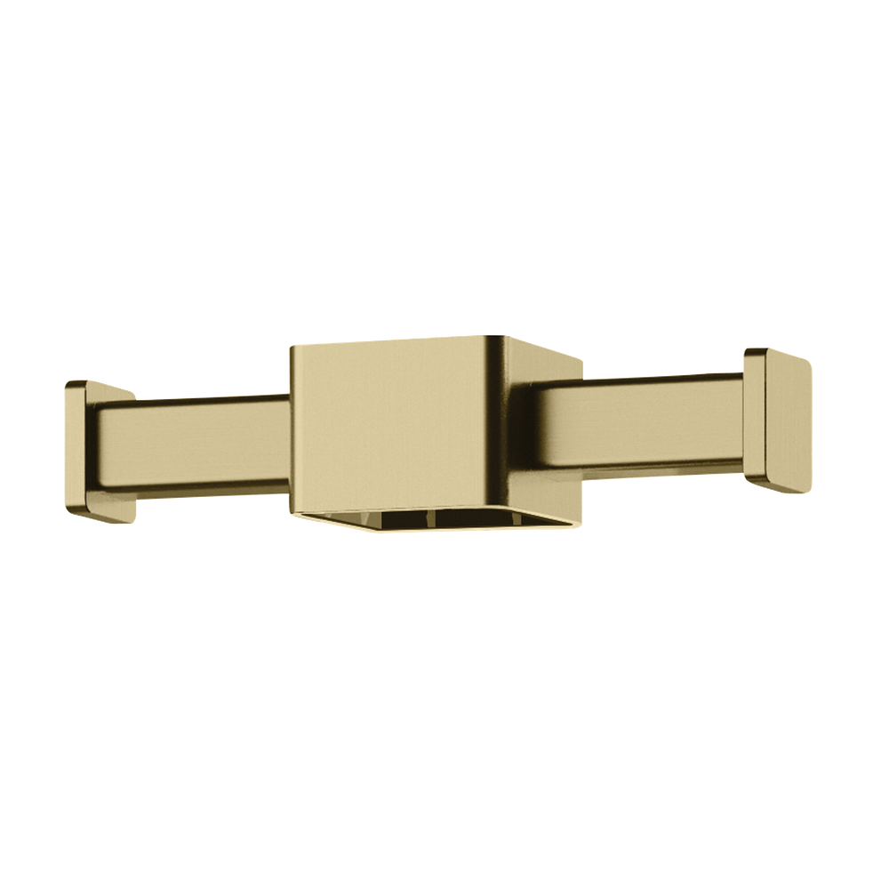 Phoenix Vertical Rail Hook Square Brushed Gold