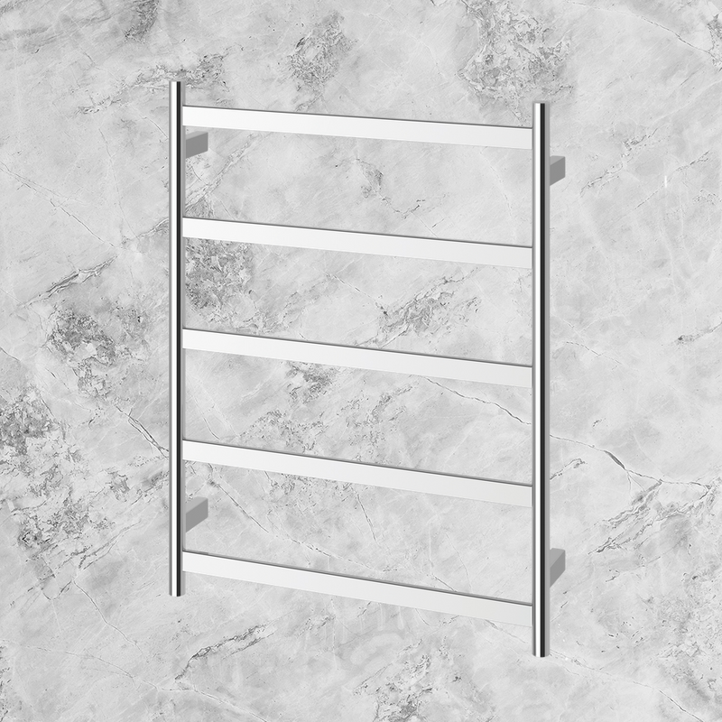 Phoenix Five Flat Bar Heated Towel Ladder 550mm x 740mm Chrome