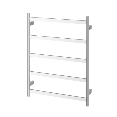 Phoenix Five Flat Bar Heated Towel Ladder 550mm x 740mm Chrome