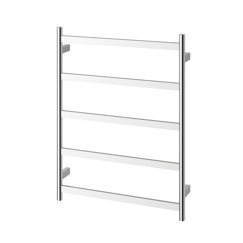 Phoenix Five Flat Bar Heated Towel Ladder 550mm x 740mm Chrome