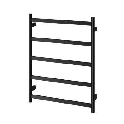 Phoenix Five Flat Bar Heated Towel Ladder 550mm x 740mm Matte Black