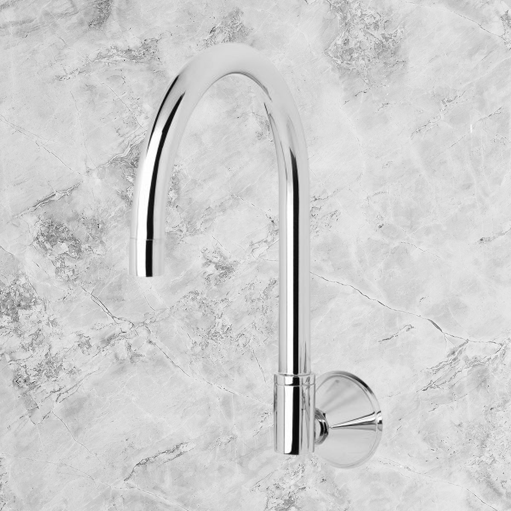 Ivy Wall Sink Outlet 170mm Gooseneck Chrome