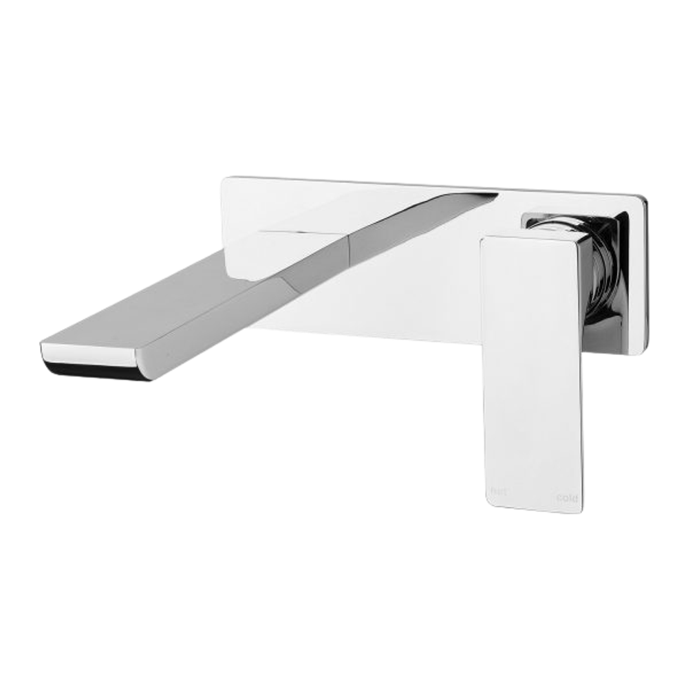 Gloss Wall Bath Mixer Set 180mm Chrome