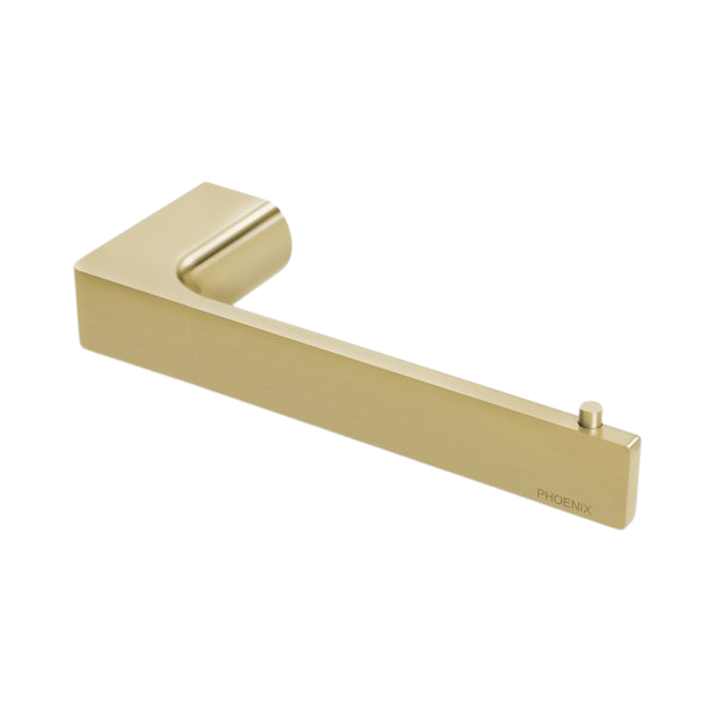 Gloss Toilet Roll Holder Brushed Gold