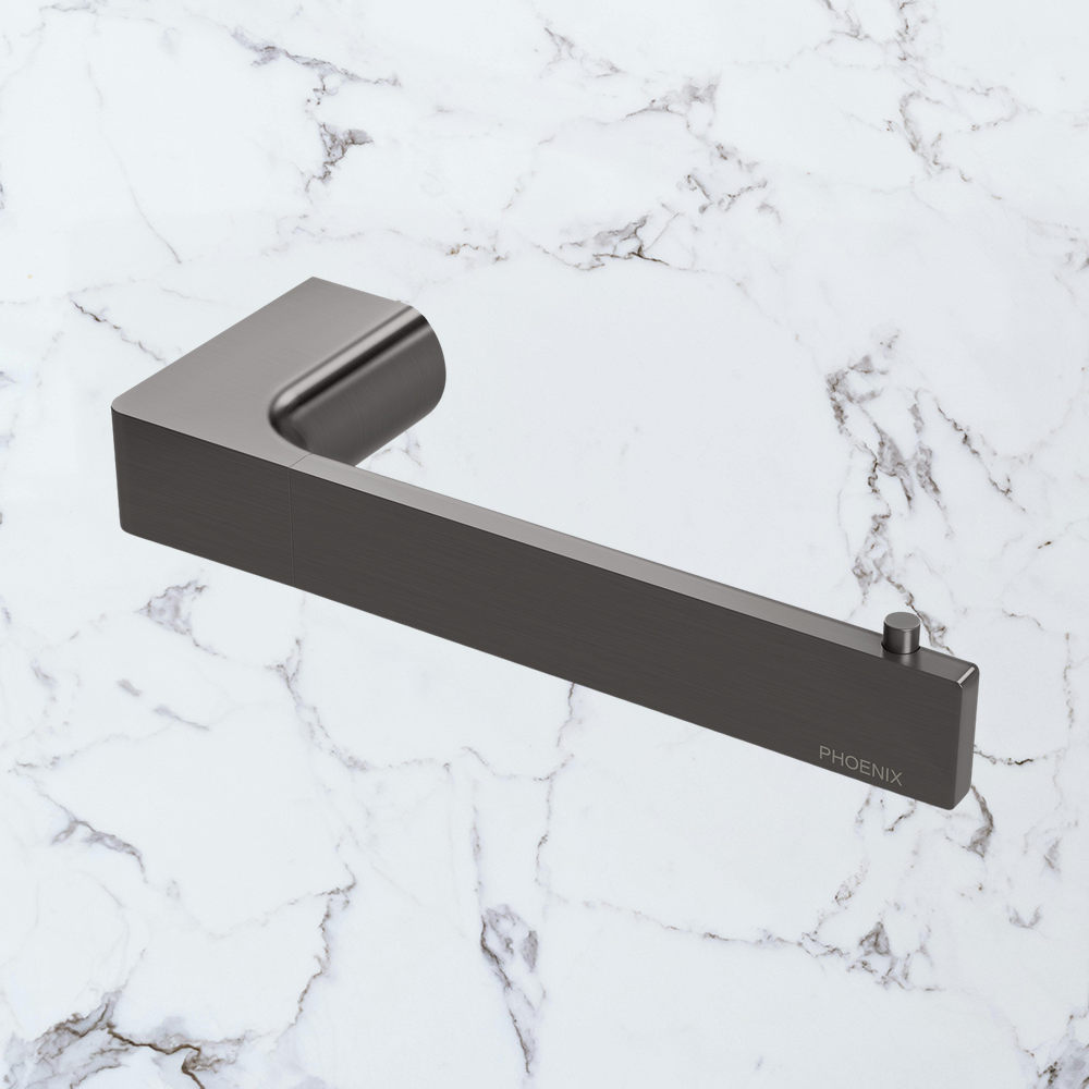 Gloss Toilet Roll Holder Brushed Carbon