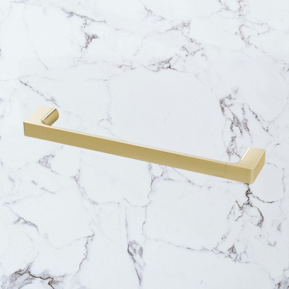 Gloss Hand Towel Rail Brushed Gold