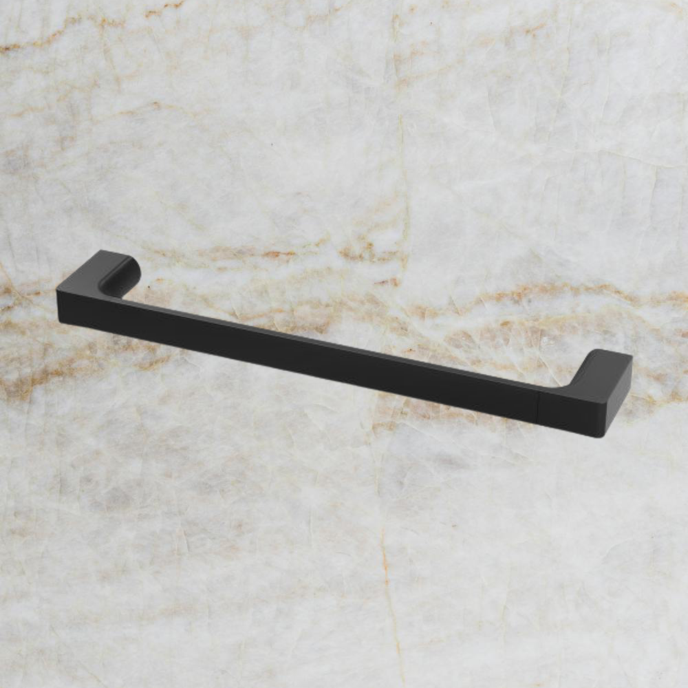 Gloss Hand Towel Rail Matte Black