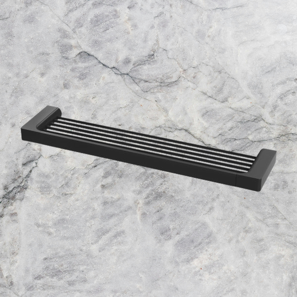 Gloss Shower Shelf Matte Black