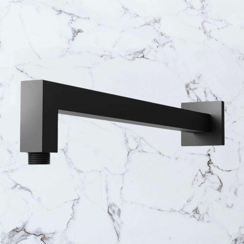 Lexi Shower Arm 400mm Square Matte Black