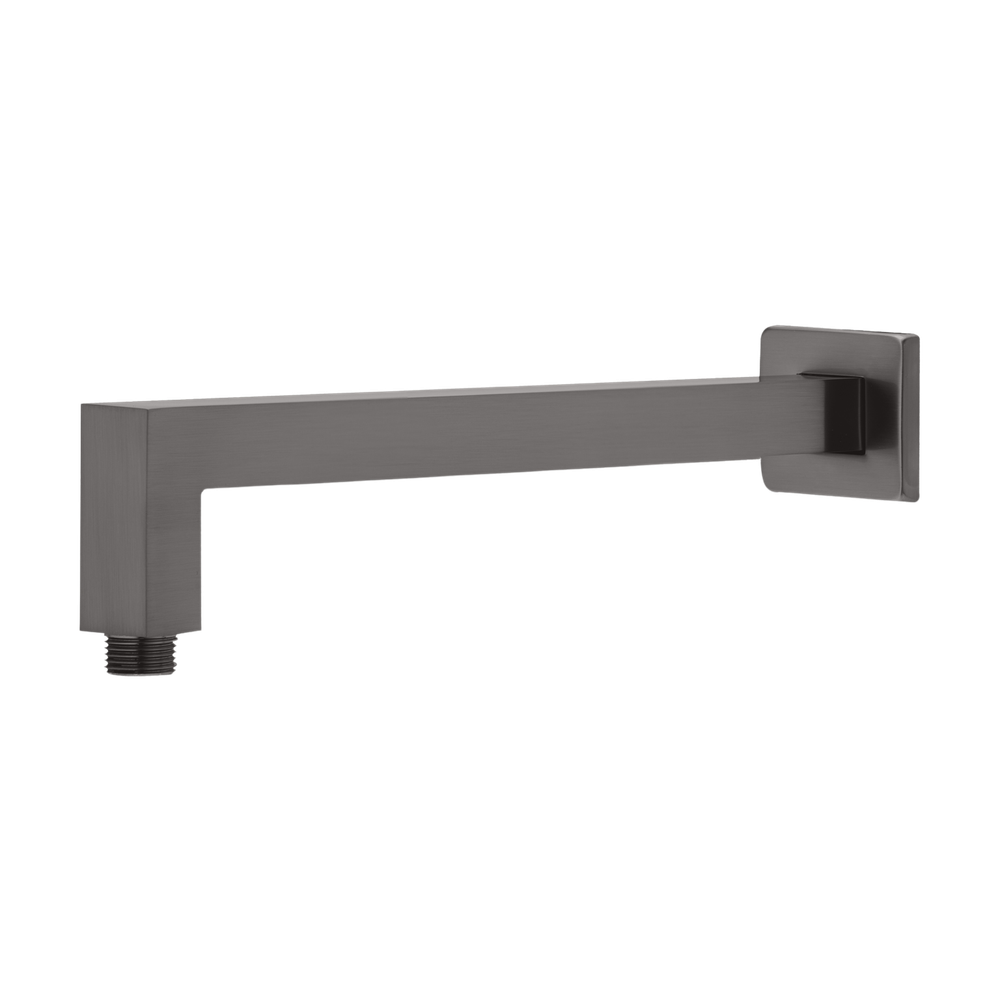 Lexi Shower Arm 400mm Square Brushed Carbon