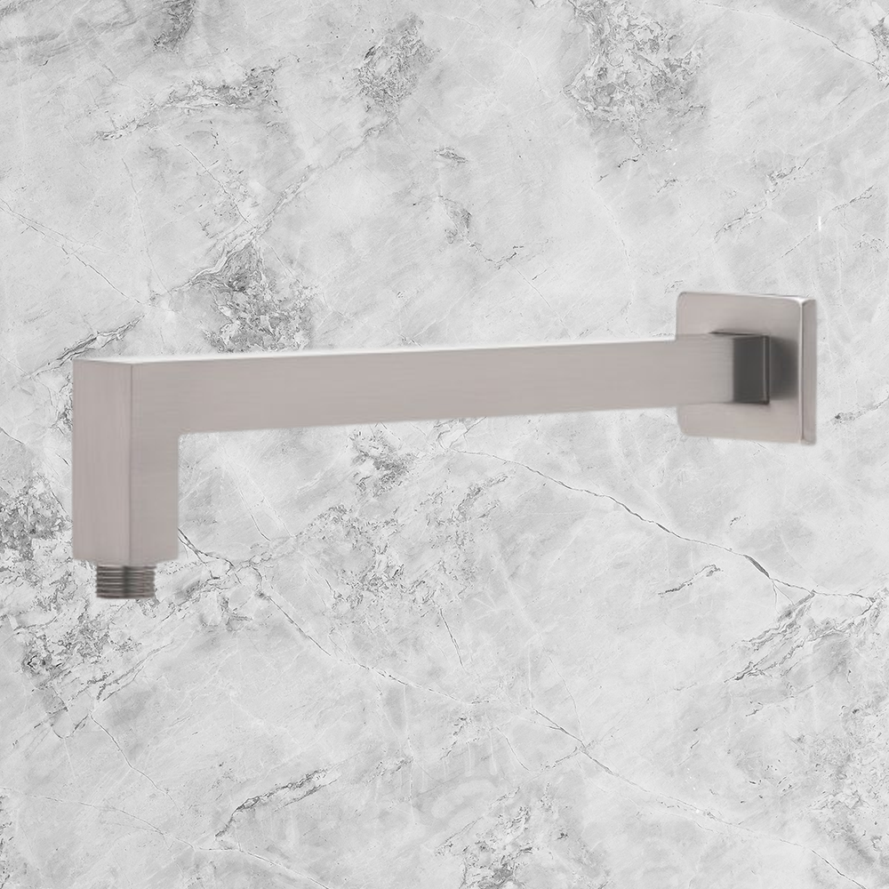 Lexi Shower Arm 400mm Square Brushed Nickel