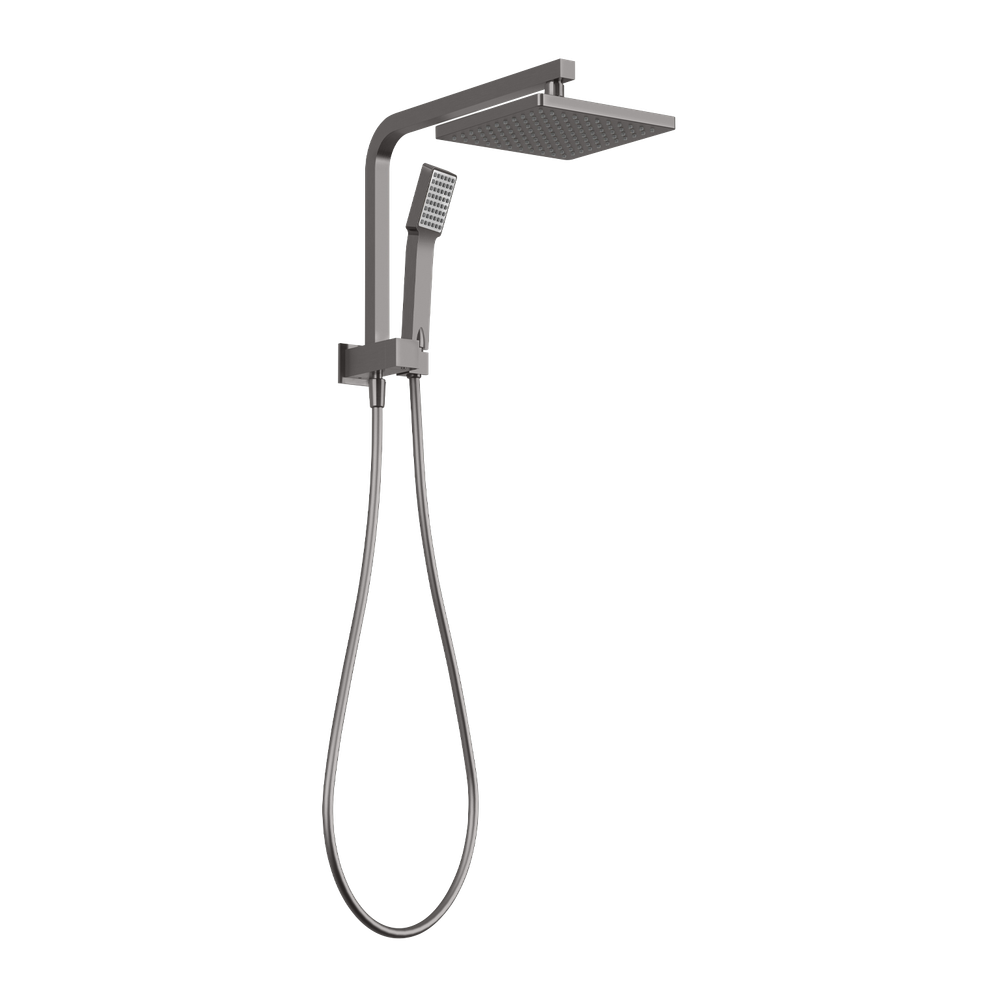 Lexi Compact Twin Shower Brushed Carbon