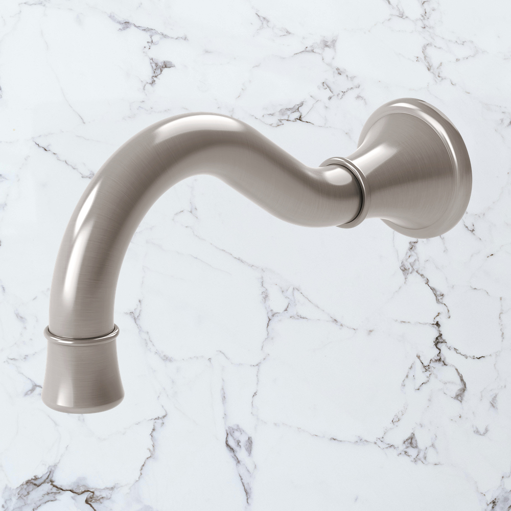 Nostalgia Basin / Bath Outlet 180mm Shepherds Crook  Brushed Nickel