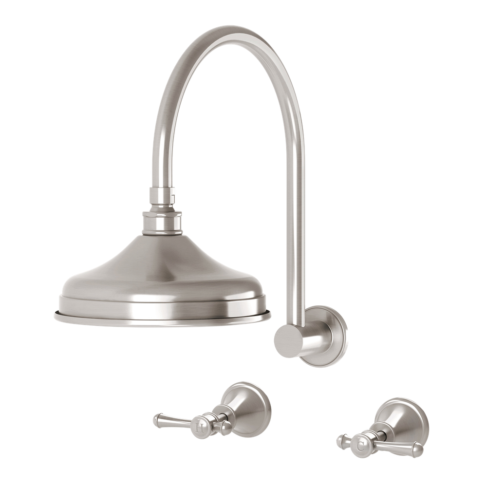 Nostalgia Lever Shower Set Brushed Nickel