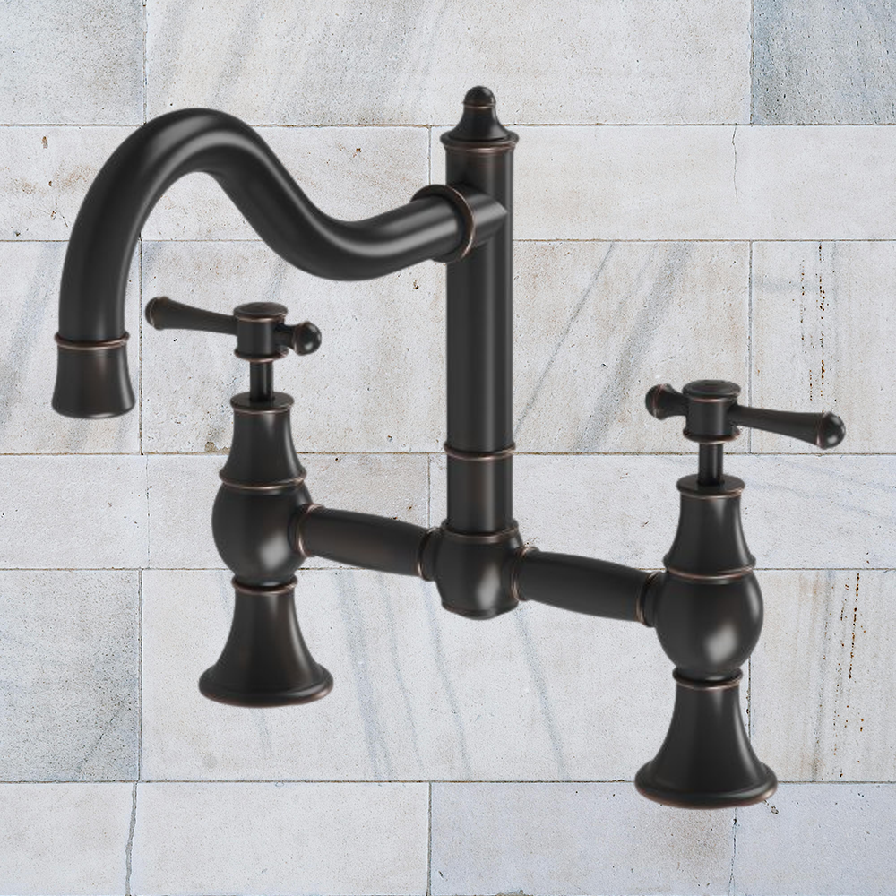 Nostalgia Exposed Sink Set 230mm Shepherds Crook Antique Black