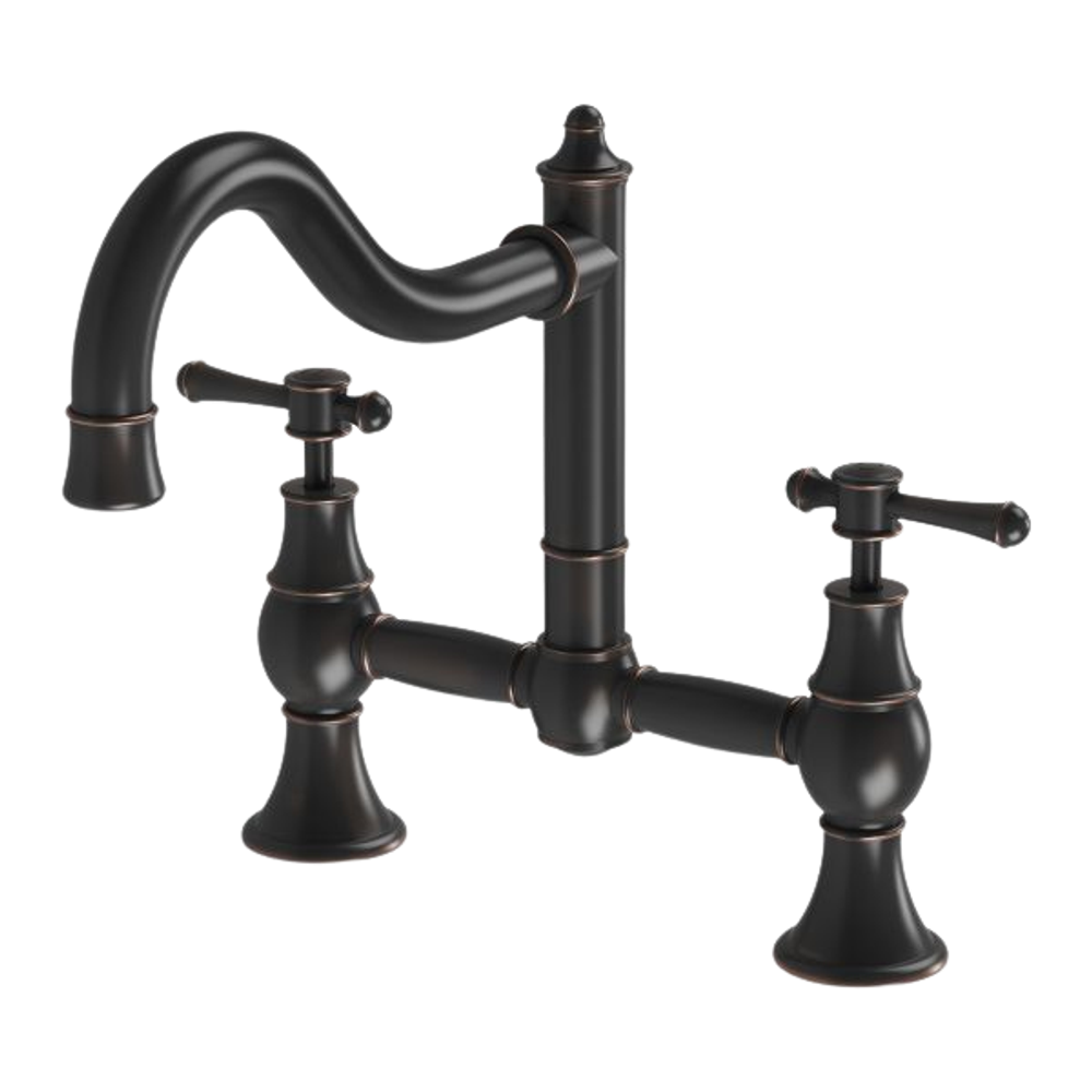 Nostalgia Exposed Sink Set 230mm Shepherds Crook Antique Black