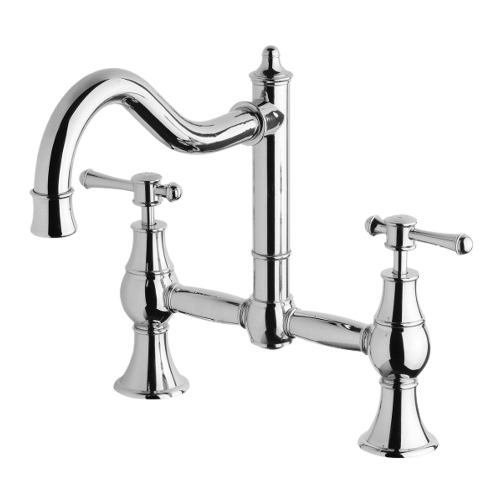 Phoenix Nostalgia Exposed Sink Set 230mm Shepherds Crook Chrome – Buildmat