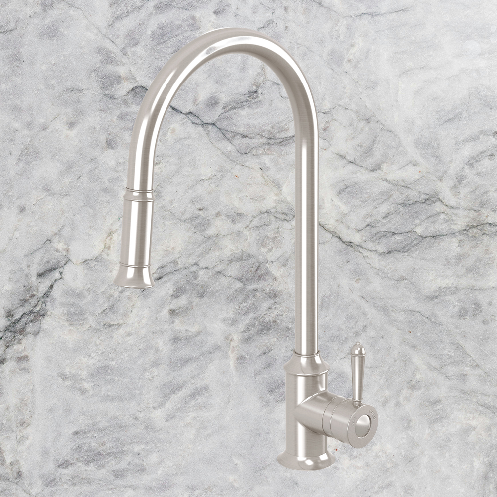 Nostalgia Pull Out Sink Mixer 230mm Brushed Nickel