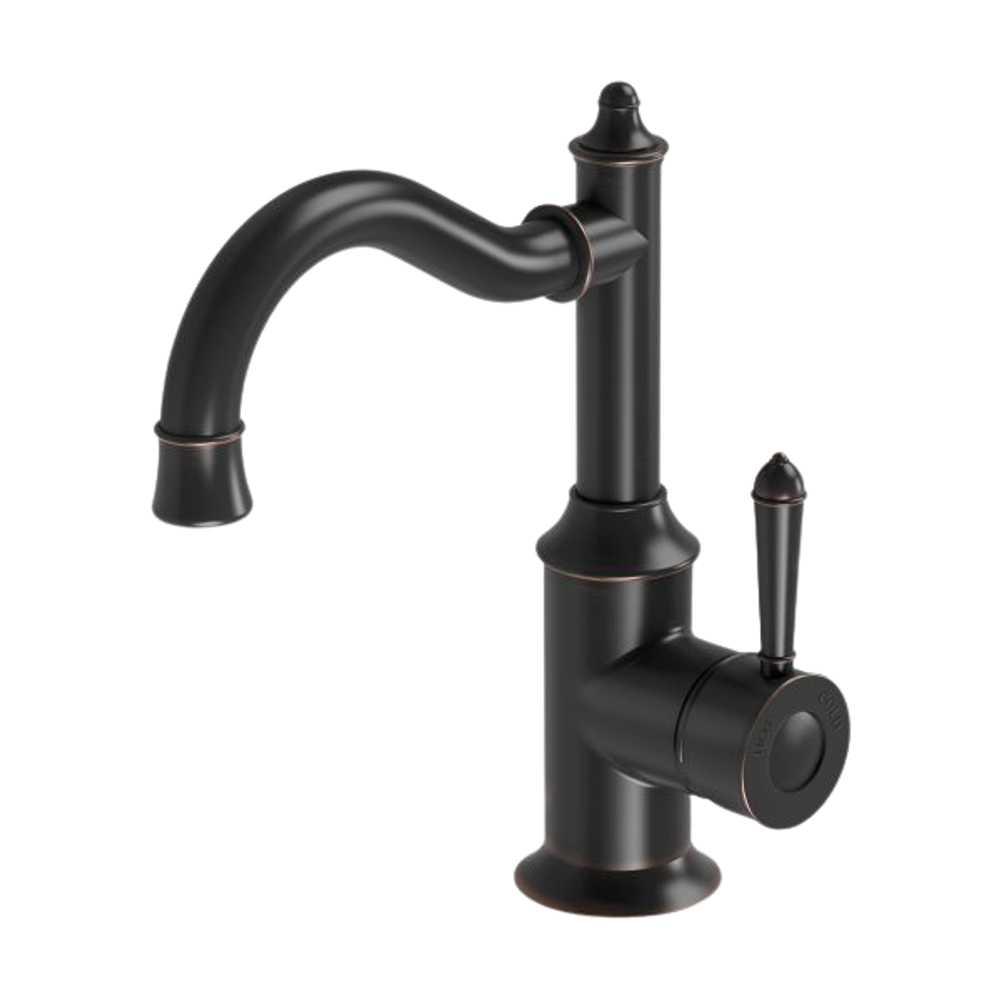 Nostalgia Basin Mixer 160mm Shepherds Crook Antique Black