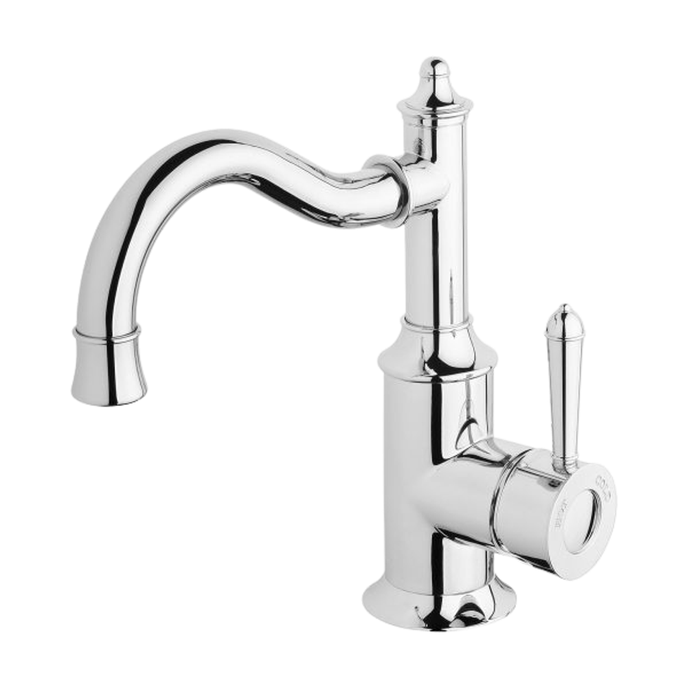 Nostalgia Basin Mixer 160mm Shepherds Crook Chrome