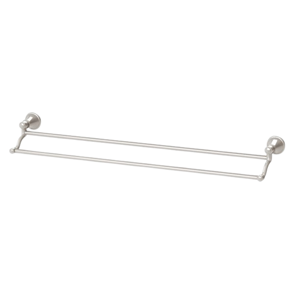 Nostalgia Double Towel Rail 760mm Brushed Nickel