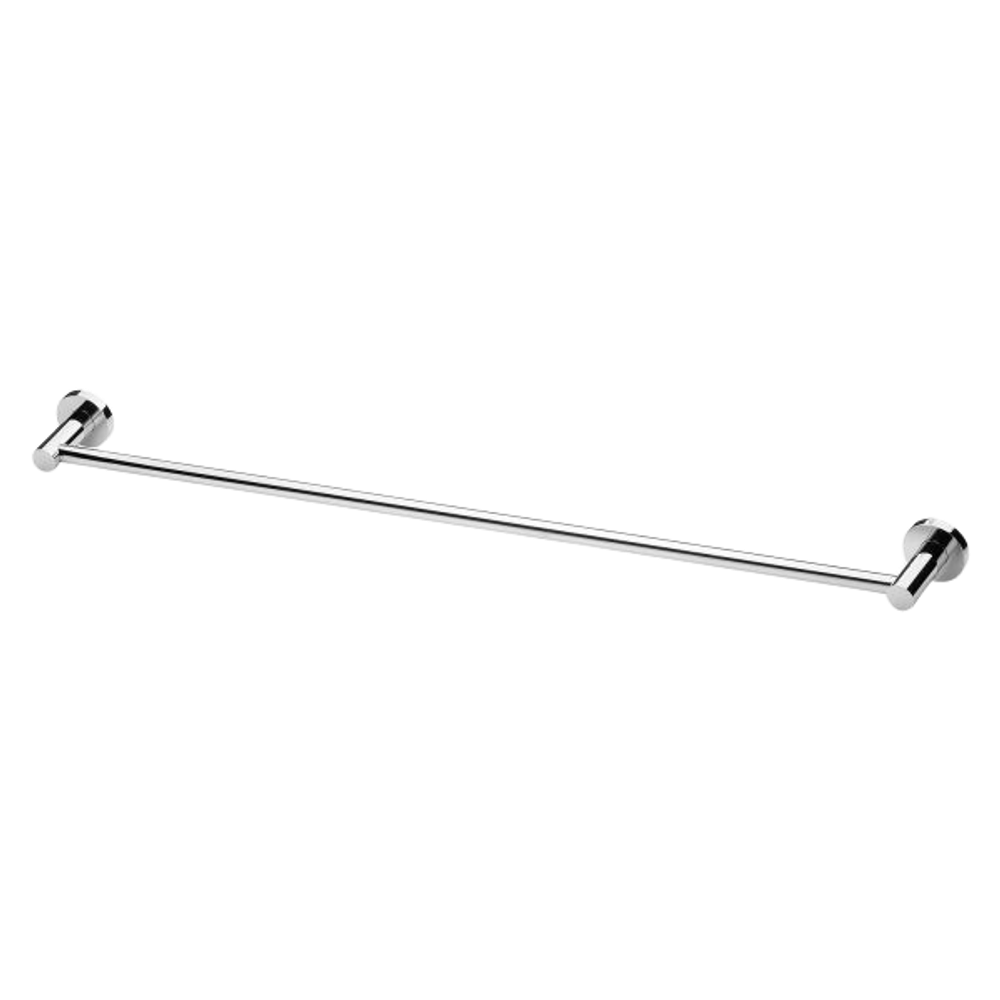 Radii Single Towel Rail 800mm Round Plate Chrome